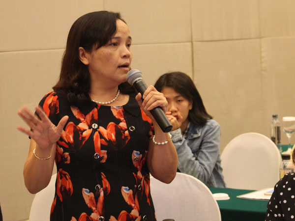 Chị Hà Thị Minh Tâm, Chủ tịch Hội Liên hiệp Phụ nữ tỉnh Hà Nam