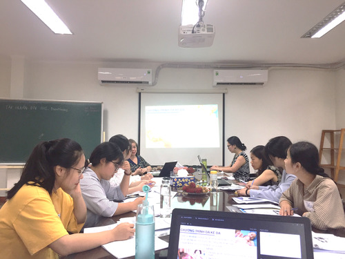 Training enumerators for data collection in Bac Ninh province in May 2020